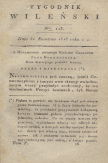 Tygodnik Wileński. T.5, Ner 113 (30 kwietnia 1818)