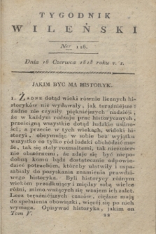 Tygodnik Wileński. T.5, Ner 116 (15 czerwca 1818)