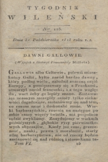Tygodnik Wileński. T.6, Ner 125 (31 października 1818)