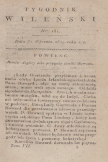 Tygodnik Wileński. T.7, Ner 131 (31 stycznia 1819)