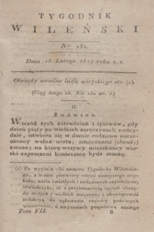 Tygodnik Wileński. T.7, Ner 132 (15 lutego 1819)