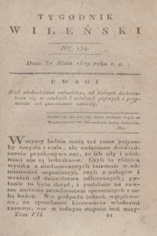 Tygodnik Wileński. T.7, Ner 139 (31 maja 1819)