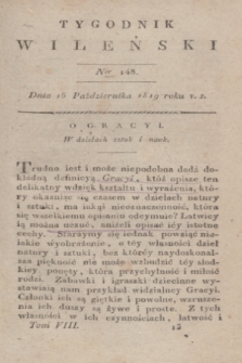 Tygodnik Wileński. T.8, Ner 148 (15 października 1819)