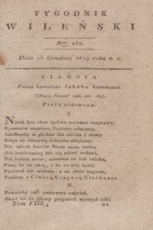 Tygodnik Wileński. T.8, Ner 152 (15 grudnia 1819)