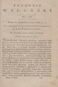 Tygodnik Wileński. T.8, Ner 153 (31 grudnia 1819)