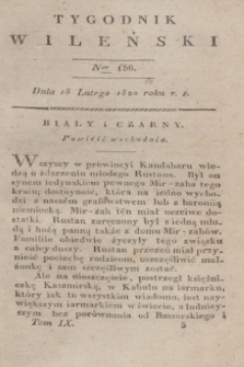 Tygodnik Wileński. T.9, Ner 156 (15 lutego 1820)