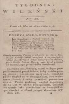 Tygodnik Wileński. T.9, Ner 158 (15 marca 1820)