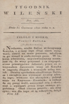 Tygodnik Wileński. T.9, Ner 165 (30 czerwca 1820)