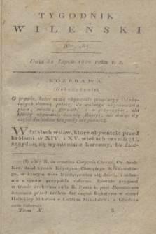 Tygodnik Wileński. T.10, Ner 167 (31 lipca 1820)