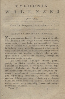 Tygodnik Wileński. T.10, Ner 169 (31 sierpnia 1820)