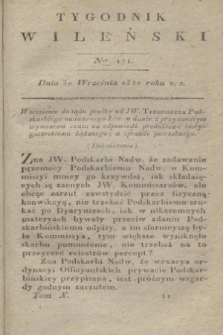 Tygodnik Wileński. T.10, Ner 171 (30 września 1820)
