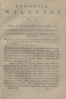 Tygodnik Wileński. T.10, Ner 172 (15 października 1820)