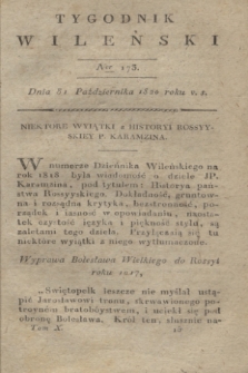 Tygodnik Wileński. T.10, Ner 173 (31 października 1820)
