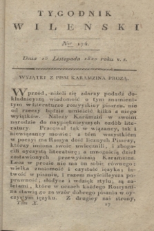 Tygodnik Wileński. T.10, Ner 174 (15 listopada 1820)