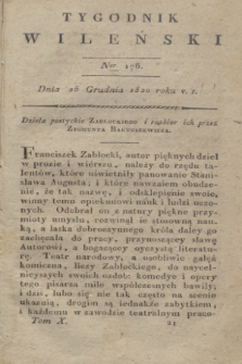 Tygodnik Wileński. T.10, Ner 176 (15 grudnia 1820)