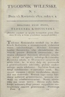 Tygodnik Wileński. T.1, N. 7 (15 kwietnia 1821)