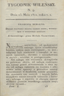Tygodnik Wileński. T.1, N. 9 (15 maja 1821)
