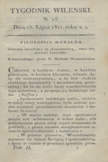 Tygodnik Wileński. T.2, N. 13 (15 lipca 1821)