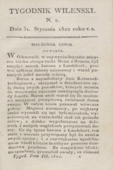 Tygodnik Wileński. T.3, N. 2 (31 stycznia 1822)
