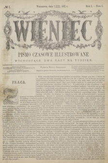 Wieniec : pismo czasowe illustrowane. R.1, T.1, № 1 (2 stycznia 1872)