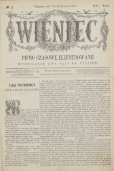 Wieniec : pismo czasowe illustrowane. R.1, T.1, № 5 (16 stycznia 1872) + dod.