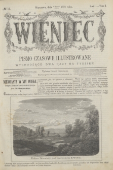 Wieniec : pismo czasowe illustrowane. R.1, T.1, № 11 (6 lutego 1872) + dod.