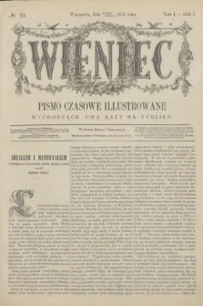 Wieniec : pismo czasowe illustrowane. R.1, T.1, № 29 (9 kwietnia 1872)