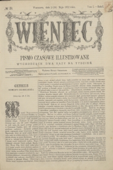 Wieniec : pismo czasowe illustrowane. R.1, T.1, № 39 (14 maja 1872)