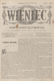 Wieniec : pismo czasowe illustrowane. R.1, T.2, № 53 (2 lipca 1872)
