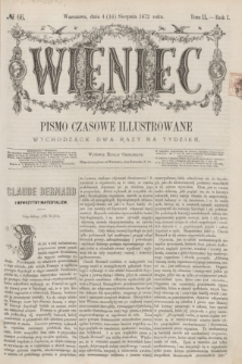 Wieniec : pismo czasowe illustrowane. R.1, T.2, № 66 (16 sierpnia 1872)