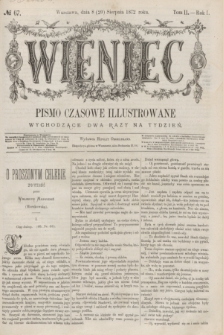 Wieniec : pismo czasowe illustrowane. R.1, T.2, № 67 (20 sierpnia 1872) + dod.