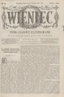 Wieniec : pismo czasowe illustrowane. R.1, T.2, № 68 (23 sierpnia 1872)