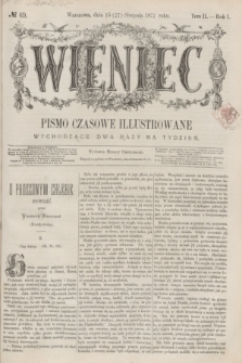 Wieniec : pismo czasowe illustrowane. R.1, T.2, № 69 (27 sierpnia 1872)