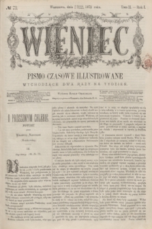 Wieniec : pismo czasowe illustrowane. R.1, T.2, № 73 (10 września 1872)