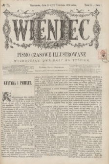 Wieniec : pismo czasowe illustrowane. R.1, T.2, № 78 (27 września 1872) + dod.