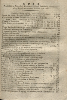 Dzjennik Urzędowy Gubernii Krakowskiej. Spis przedmiotów w Dziennikach Urzędowych Gubernii Krakowskiej umieszczonych od 1. stycznia do ostatniego grudnia 1840 roku