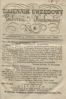 Dzjennik Urzędowy Gubernii Krakowskiej. 1841, No 2 (10 stycznia)