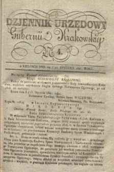 Dzjennik Urzędowy Gubernii Krakowskiej. 1841, No 4 (24 stycznia) + dod.