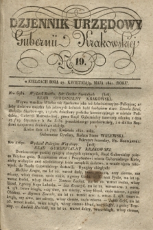 Dzjennik Urzędowy Gubernii Krakowskiej. 1841, No 19 (9 maja) + dod.