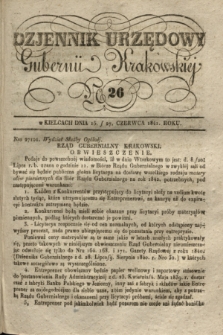 Dzjennik Urzędowy Gubernii Krakowskiej. 1841, No 26 (27 czerwca) + dod.