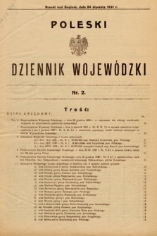 Poleski Dziennik Wojewódzki. 1931, nr 2