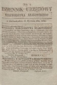 Dziennik Urzędowy Woiewodztwa Krakowskiego. 1820, [kwartał I], Nro. 4 (23 stycznia) + dod.