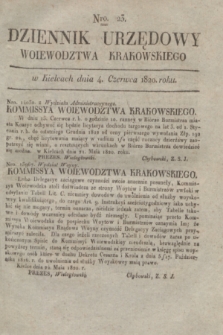 Dziennik Urzędowy Woiewodztwa Krakowskiego. 1820, [kwartał II], Nro. 23 (4 czerwca)