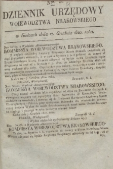 Dziennik Urzędowy Woiewodztwa Krakowskiego. 1820, [kwartał IV], Nro. 51 (17 grudnia) + dod.