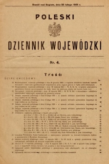 Poleski Dziennik Wojewódzki. 1931, nr 4