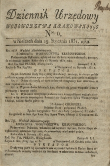 Dziennik Urzędowy Woiewodztwa Krakowskiego. 1831, Nro. 6 (19 stycznia)