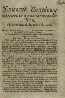 Dziennik Urzędowy Woiewodztwa Krakowskiego. 1831, Nro. 8 (26 stycznia)