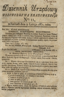 Dziennik Urzędowy Woiewodztwa Krakowskiego. 1831, Nro. 11 (9 lutego)