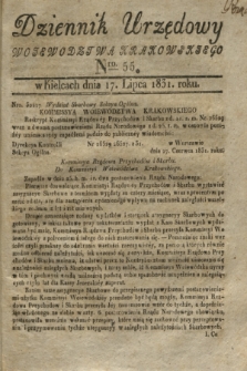 Dziennik Urzędowy Woiewodztwa Krakowskiego. 1831, Nro. 55 (17 lipca)