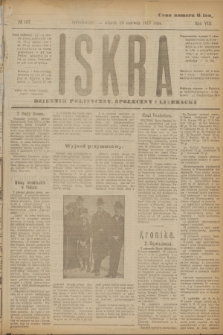 Iskra : dziennik polityczny, społeczny i literacki. R.8, № 137 (19 czerwca 1917)